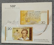 Folder do banknotu 20 złotych JULIUSZ SŁOWACKI 