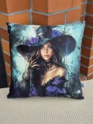 Poduszka czarownica wiedźma  38 x 38 cm hallowen jesień urodziny prezent