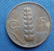 Moneta 5 centesimi 1926