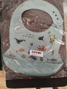 Śliniak silikonowy z kieszonką wodoodporny 