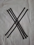 Kabel SATA w oplocie 5 szt. 50 cm 3x prosty 2x 90 stopni (komplet 5 sztuk)