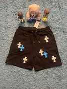 Spodenki Chrome Hearts czarne | haftowane krzyże | streetwear |