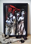 Dracula Vampire Print Plakat Goth Wampir Gotyk 