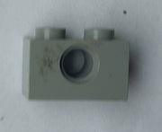 Lego 3700 Technic jasnoszary, klocek 1 x 2 z otworem 6479