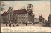 TORUŃ Thorn ratusz dorożki kolor Trenkler 1903