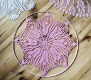 Rozeta szydełkowa 35cm na metalowej obręczy 