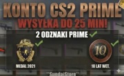 Konto Steam CS2 Status PRIME + 2 ODZNAKI | Pelny Dostep | CSGO FACEIT CS:GO