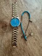 Zegarek damski Dyrberg/Kern z bransoletką turkusowy