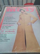 MAGAZYN MODOWY GAZETA SWIAT MODY 1971 WYKROJE PROJEKTY PRL
