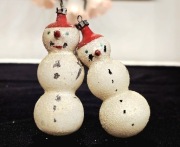 Bombki kształtki z PRL, bałwanki retro ozdoby choinkowe bombki vintage