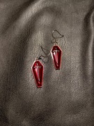 Kolczyki handmade trumienki krzyż goth alternetywny piercing walentynki