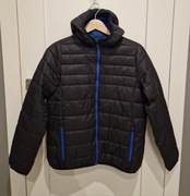 Czarna kurtka pikowana Pepperts 164 cm z Lidl z kapturem S