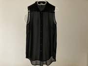 koszula z kołnierzykiem mgiełka h&m xs s m oversize