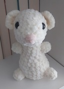 Pluszak, maskotka biała fretka