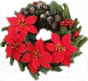 WIANEK ŚWIĄTECZNY stroik na grób żywy fi35-NOBILIS