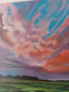 Burza. Obraz akryl werniks 