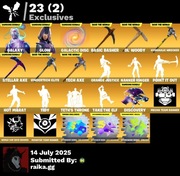 FA Konto Fortnite (195 postaci) GALAXY, GLOW