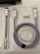 Kabel Klawiaturowy CableMod PRO Prosty Fioletowo-Bialy 2 Segmentowy USB-C