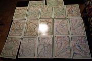 PRL Nowy Pełny Zestaw Map Tatr 18 Pocztówek ze Szlakami 3/4 Laminowana
