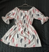 Sukienka Hiszpanka Pióra Biała "M"