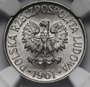 Moneta 5 Groszy 1961 NGC MS65 – Jedyna taka na Allegro! Stan menniczy!!!
