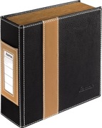 HAMA etui 28 płyt CD/DVD drewniane części boczne czarny/brązowy wallet