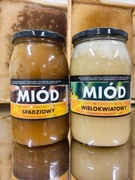 Miód 2.4kg wielokwiatowy spadziowy 2x1.2kg od pszczlarza Smart 