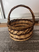 Kosz wiklinowy dwukolorowy  