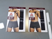 Reebok 4 szt. Bokserki Męskie 4-Pak Czarne Bawełniane Rozmiar XL