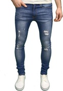 męskie spodnie STONE EDGE RIP SUPER SKINNY STRETCH FIT BRONX W30 L34