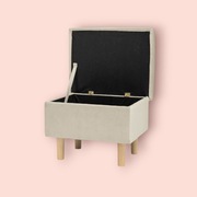 Pufa schowek 50x40x40 nowa beżowa 