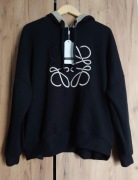 Bluza gofrowa z aplikacją Freestyle kaptur czarna beżowa 