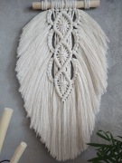 makrama LIŚĆ DUŻY XL ze sznurka ozdoba na ścianę