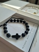 Bransoletka różaniec z kamieni naturalnych z regulacją na sznurku