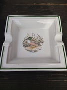 Duża francuska popielniczka motyw mysliwski