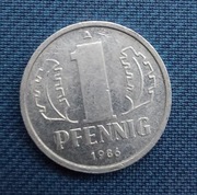 Moneta Niemcy 1 fenig 1986 NRD 