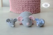 Szydełkowe myszki dla kotów. Zestaw