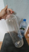 Szklany Wazon Butla XXL 41 cm Clear Modern Grube Szkło Ciężka Szklana 