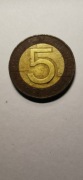 5 zł 1996 r. obiegowa z cikawym nalotem 