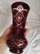 Wazon kryształowy 22 cm wysoki 10 cm szerokości 