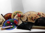 Kolekcja Wachlarzy Vintage . lata 80/90te XX wieku.14 SZTUK