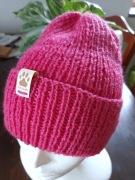 Czapka zimowa robiona na drutach