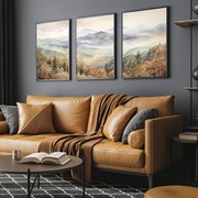 Obraz drukowany na płótnie z motywem gór tryptyk 50x70