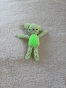 Handmade - zielony miś na szydełku