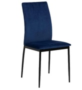 Krzesło AC Design welur niebieski