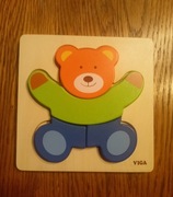 Układanka Viga Miś drewniana