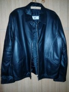 Skórzana czarna kurtka z podpinką rozmiar L