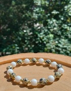 Bransoletka z onyksem, jaspisem dalmatyńskim i hematytem