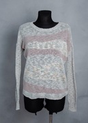 Sweter damski szary w pasy pastelowe Orsay XL