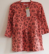 Sinsay bawełniana dresowa sukienka w ptaki 92cm